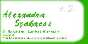 alexandra szakacsi business card