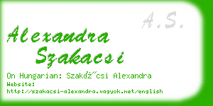 alexandra szakacsi business card
